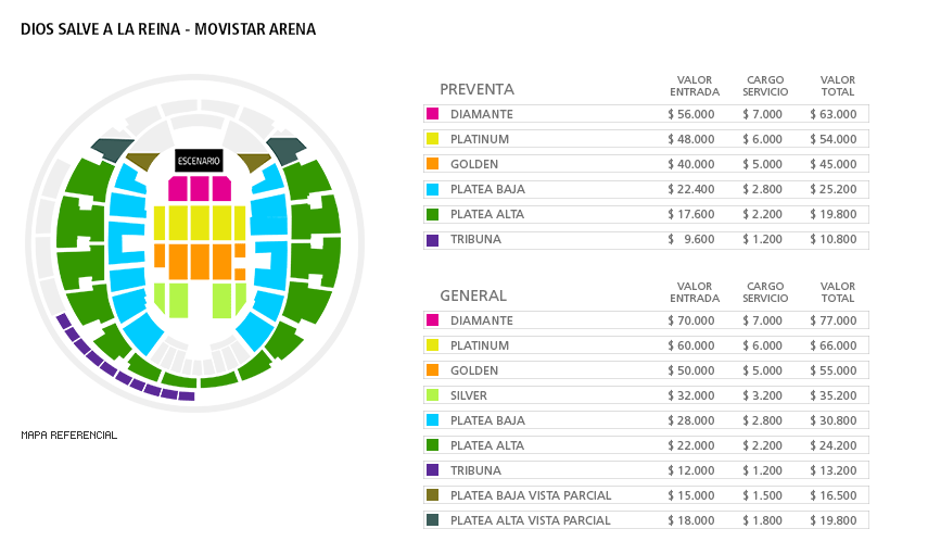 Mapa - Full Movistar Arena