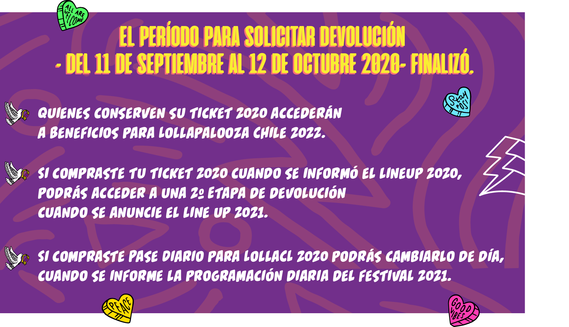 para todo tipo de tickets