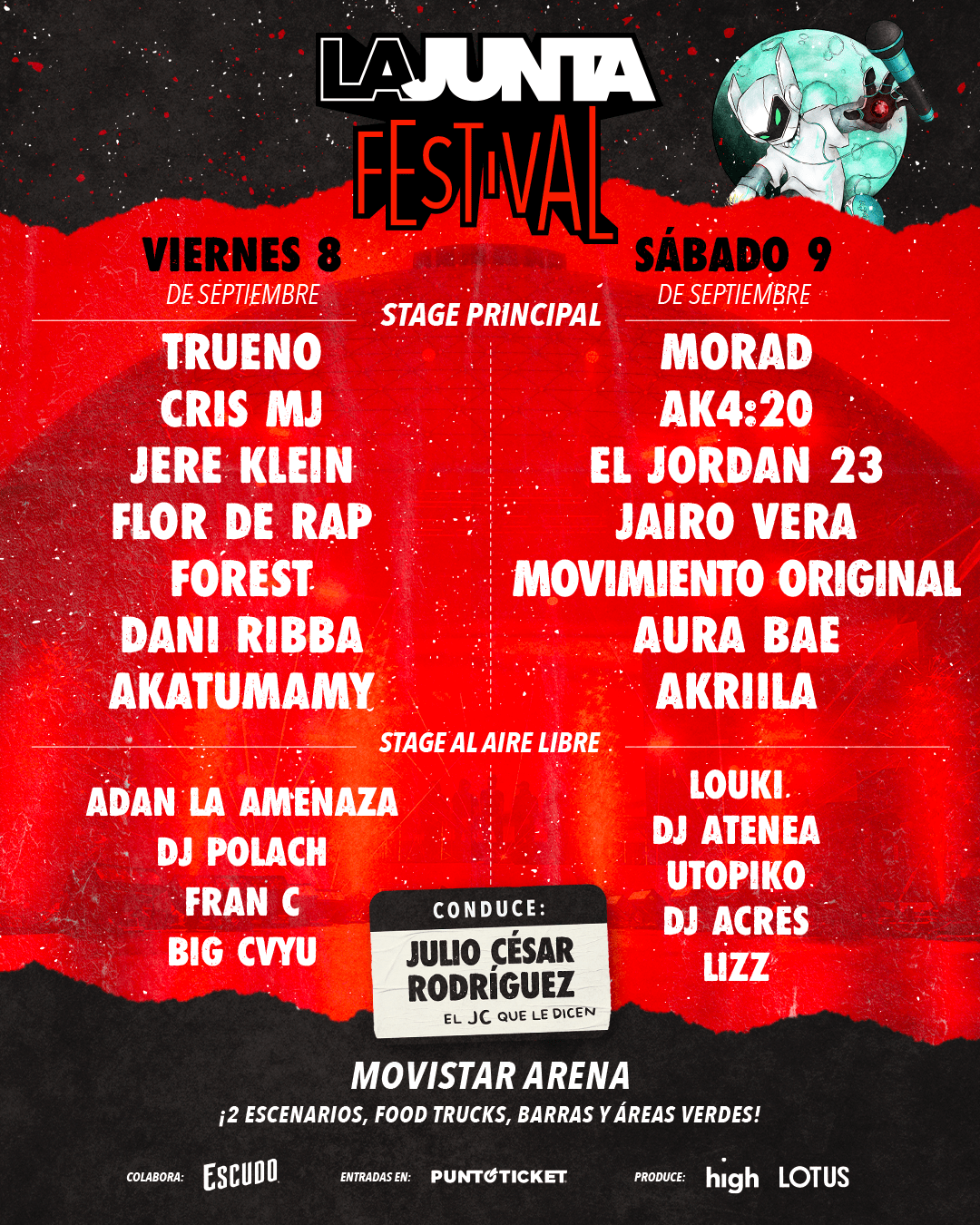 ¡La Junta Festival en Movistar Arena! Trueno, Morad, El Jordan 23 y más artistas en vivo