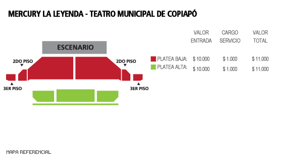 Mapa Mercury La Leyenda - Teatro Municipal de Copiapó