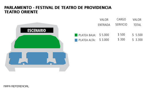 Mapa Parlamento - Festival de Teatro de Providencia - Teatro oriente