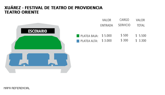 Mapa Xuárez - Festival de Teatro de Providencia - Teatro Oriente