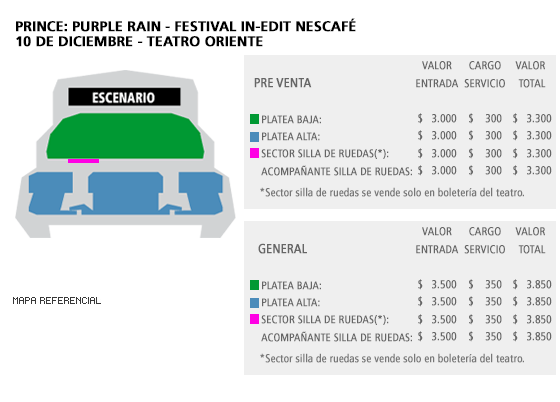 Mapa - Festival In-Edit Nescafé - Prince: Purple Rain
