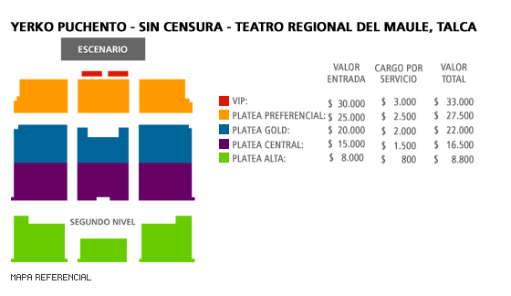 Mapa Yerko Puchento - Sin Censura - Teatro Regional del Maule, Talca