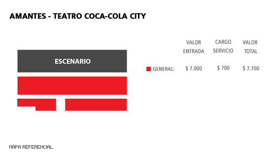 Mapa Amantes - Teatro Coca-Cola City