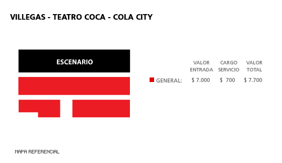 Mapa Rodrigo Villegas - Teatro Coca Cola
