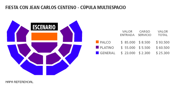 Mapa Fiesta con Jean Carlos Centeno - Cúpula Multiespacio