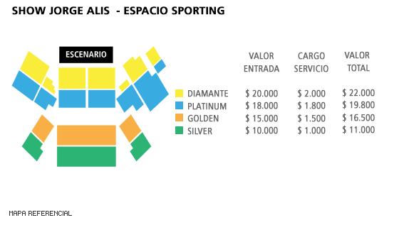 Entradas Show Jorge Alís Espacio Sporting - Viña del Mar - Viña del Mar